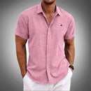 Camisa Manga Curta Tommy 100% Linho (LEVE 3 E PAGUE SOMENTE 1)